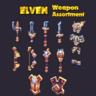 Elven Elf Animated Weapon Set