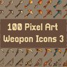 100 Pixel Art Weapon Icons Pack 3